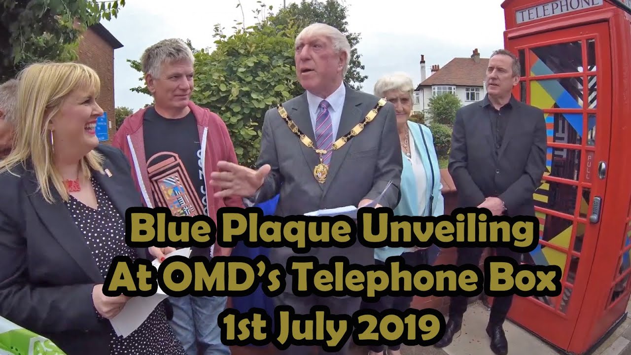 Blue Plaque Unveiled at OMD's Telephone Box, Meols, Wirral