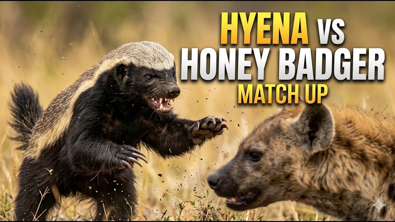 Spotted Hyena VS Honey Badger MATCH UP  🦡 RAW & REAL CITA