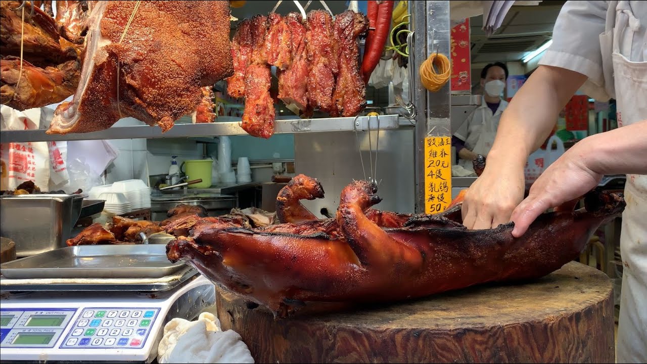 Hong Kong Food: Roasted Suckling Pigs Roasted Peking Ducks