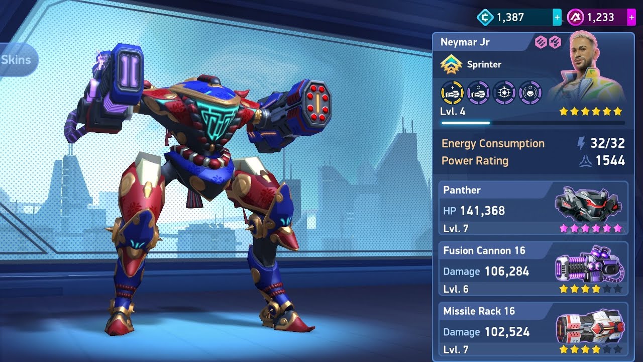 Panther Use Fusion Cannon 16 And Missile Rack 16  MVP  Gameplay