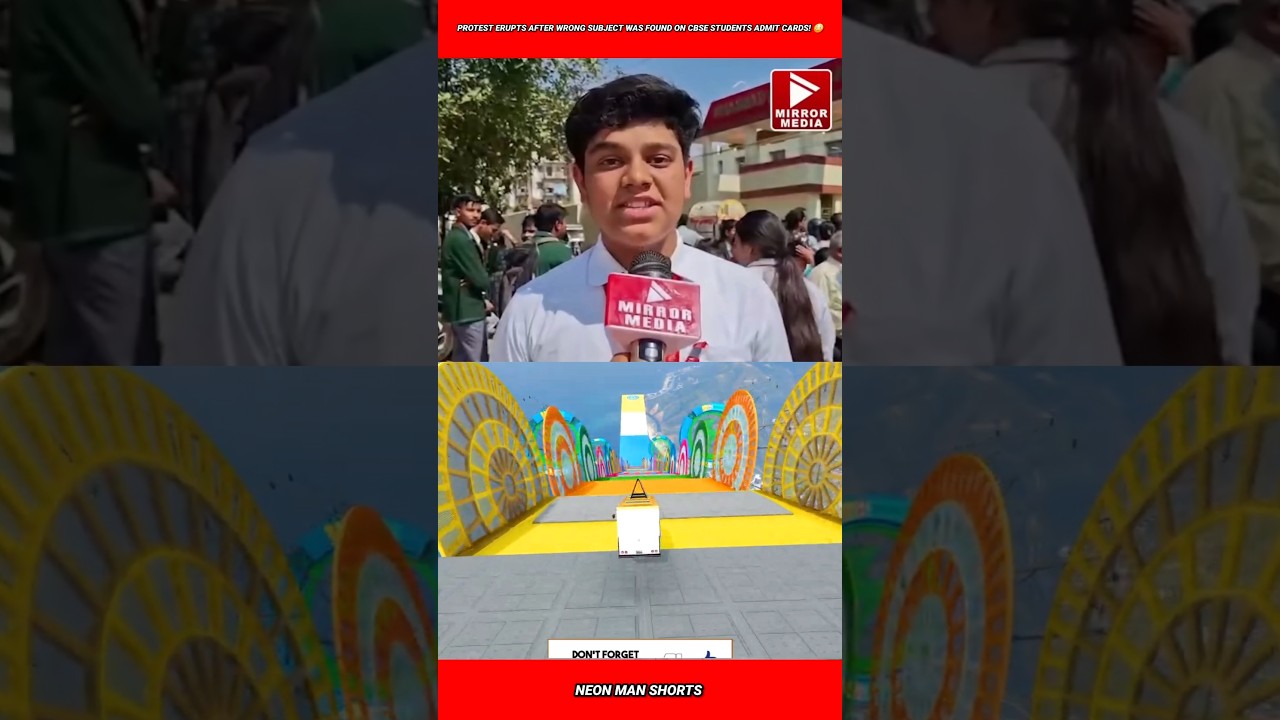 Protest erupts after Wrong Subject was found on CBSE Students Admit Cards! 😳 #shorts