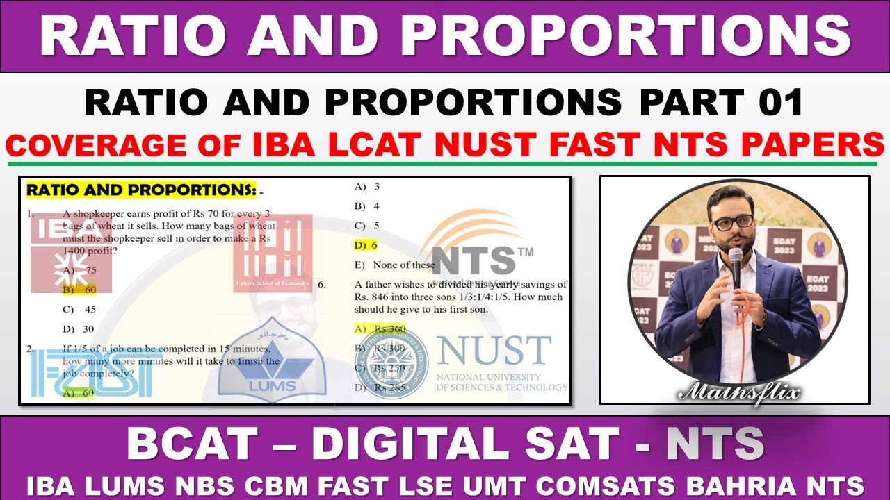 RATIO AND PROPORTIONS | WORD PROBLEMS RATIO AND PROPORTIONS PART 01 | BCAT MATHS | SAT LCAT MATHS |