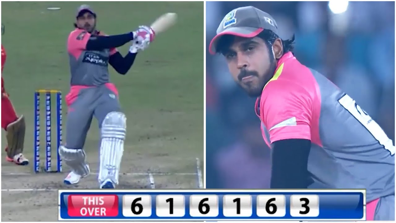 Rajeev Pillai's Destructive Hitting Of 23 Runs In An Over Of Sachiin Joshi In CCL