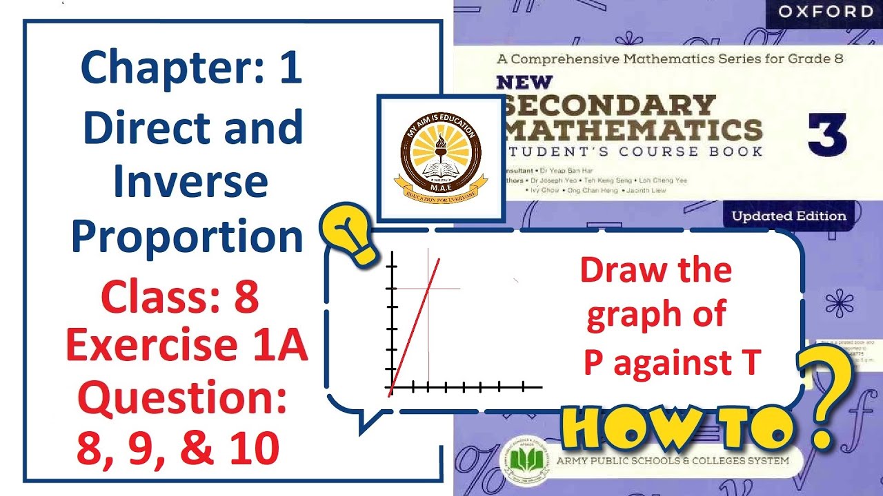 Exercise 1A Questions 8, 9, and 10 &ndash; (Direct proportion)  Complete solution &ndash; APS Math Class 8.