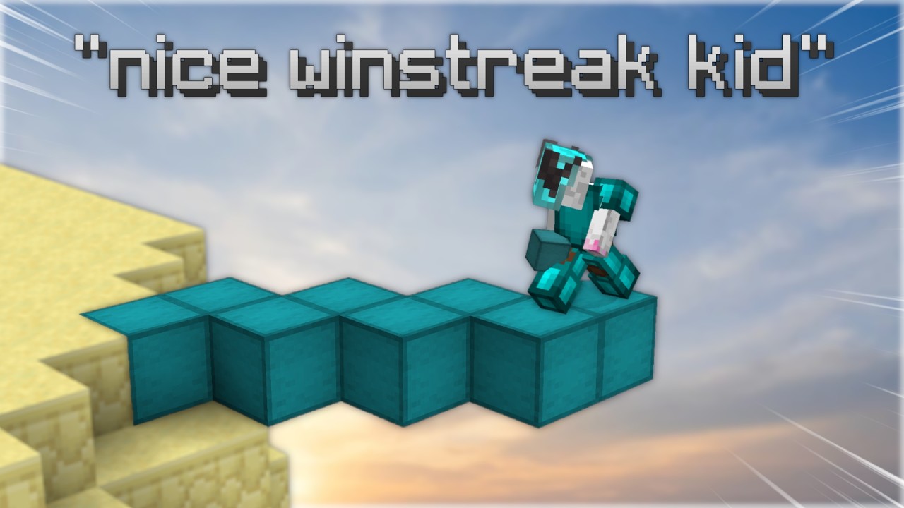 Как победить читерских игроков в режиме Wintreak... (Hypixel Bedwars)