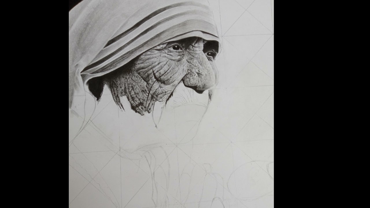 Mother Teresa drawing | Hyper realistic drawing