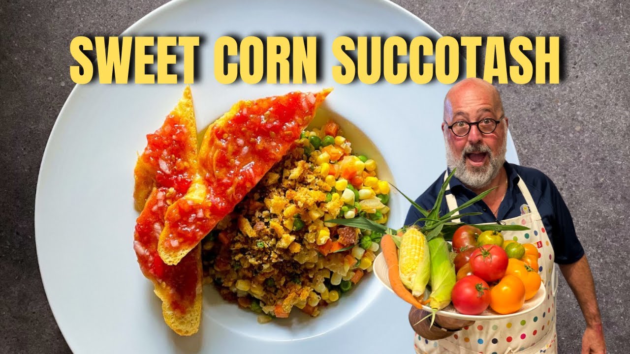 Sweet Corn Succotash with Pan con Tomate