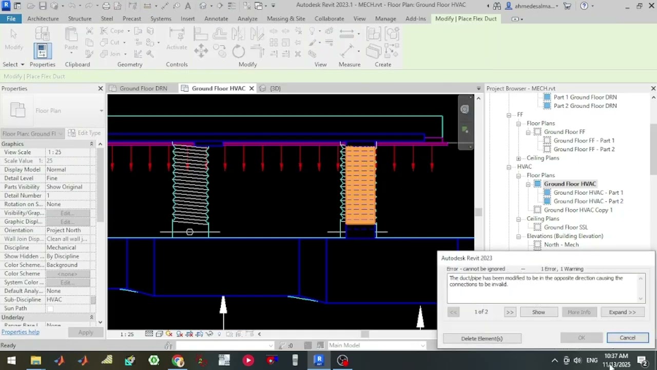 HVAC-REVIT-  Modelling of Linear slot في دقائق معدودة زود احترافك في الريفيت للتكييف