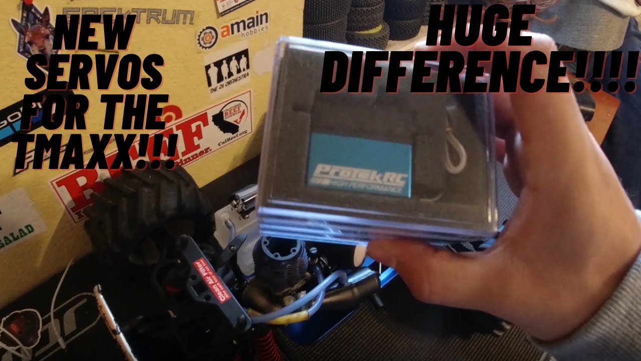 I GOT NEW SERVOS FOR THE TMAXX!!!!! (CRAZY DIFFERENCE)