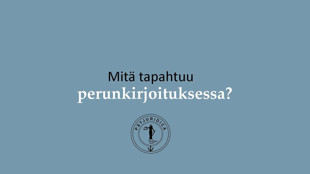 Mitä tapahtuu perunkirjoituksessa?