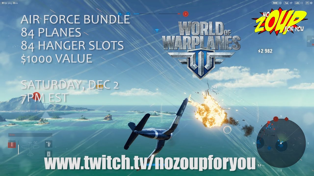 World of Warplanes Air Force Bundle Giveaway - 84 Planes