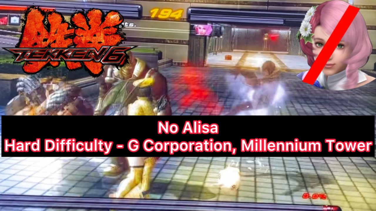 TEKKEN 6 Scenario Campaign on Hard - Beating Anna Solo on G Corporation, Millennium Tower [No Alisa]