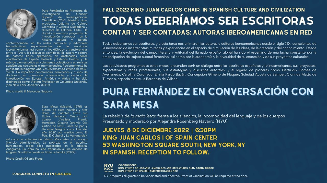 Todas deberíamos ser escritoras: Pura Fernández en conversación con Sara Mesa