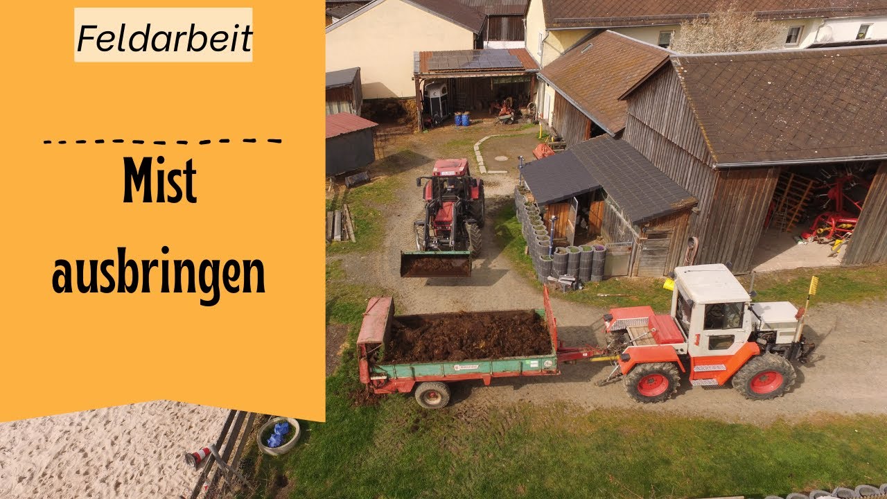 Mist ausbringen mit Case 1056XL und MB-trac 65/70