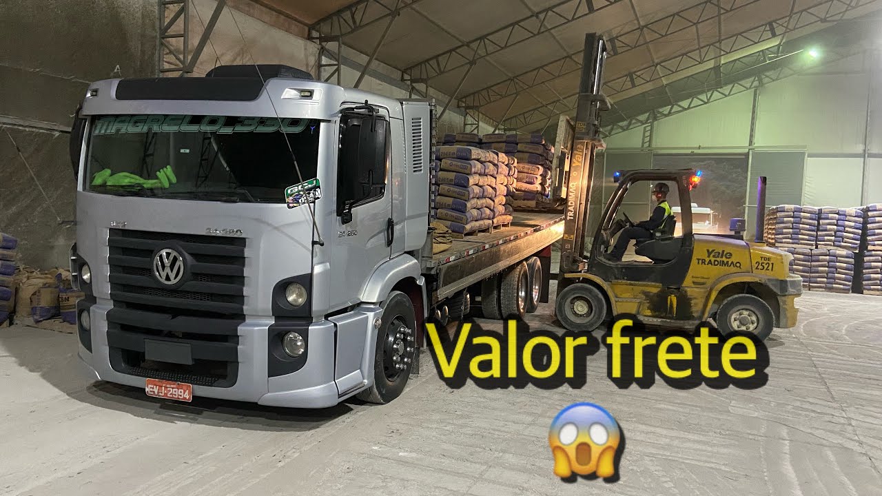 CARREGAMENTO DO CIMENTO 😱—QUAL VALOR DO FRETE 😱