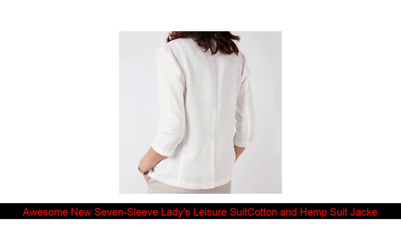 Buy New Seven-Sleeve Lady's Leisure SuitCotton and Hemp Suit Jacket 2019