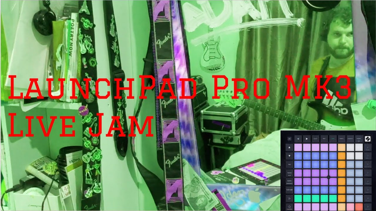 Sidney Jacobs - Mirrors. Live work-in-progress. Launchpad Pro Mk3 Live Looping Jam. Live Loop Guitar