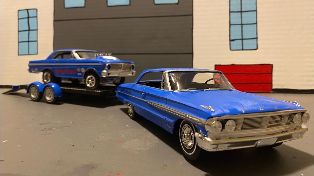 1964 Ford Galaxie, Falcon Funny Car, and Trailer! Cal Drag Combo Kit