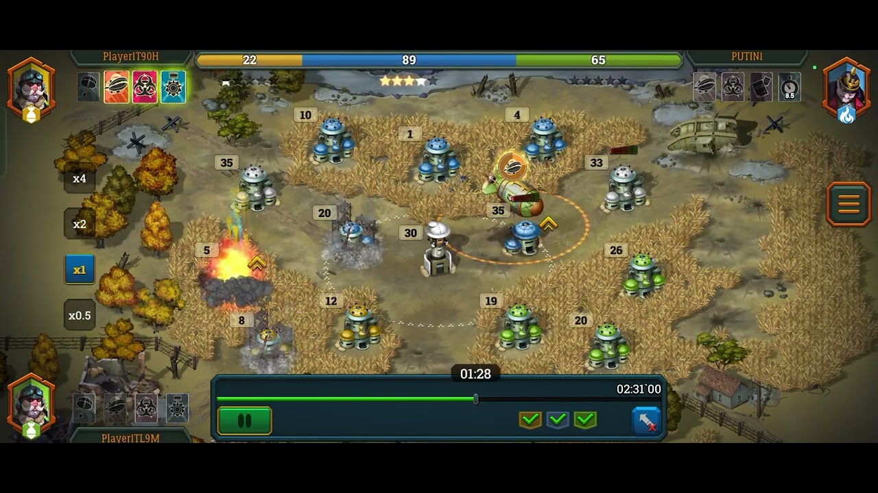 ОДНОВРЕМЕННАЯ оборона против 2 игроков в Bunker Wars