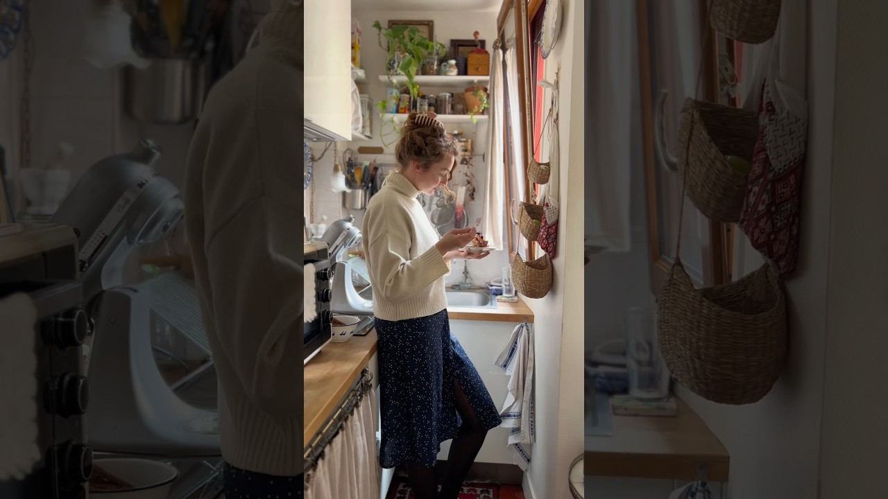 let&rsquo;s bake a French pastry in my tiny Parisian kitchen #paris #chef #kitchen #baking #recipe #cozy