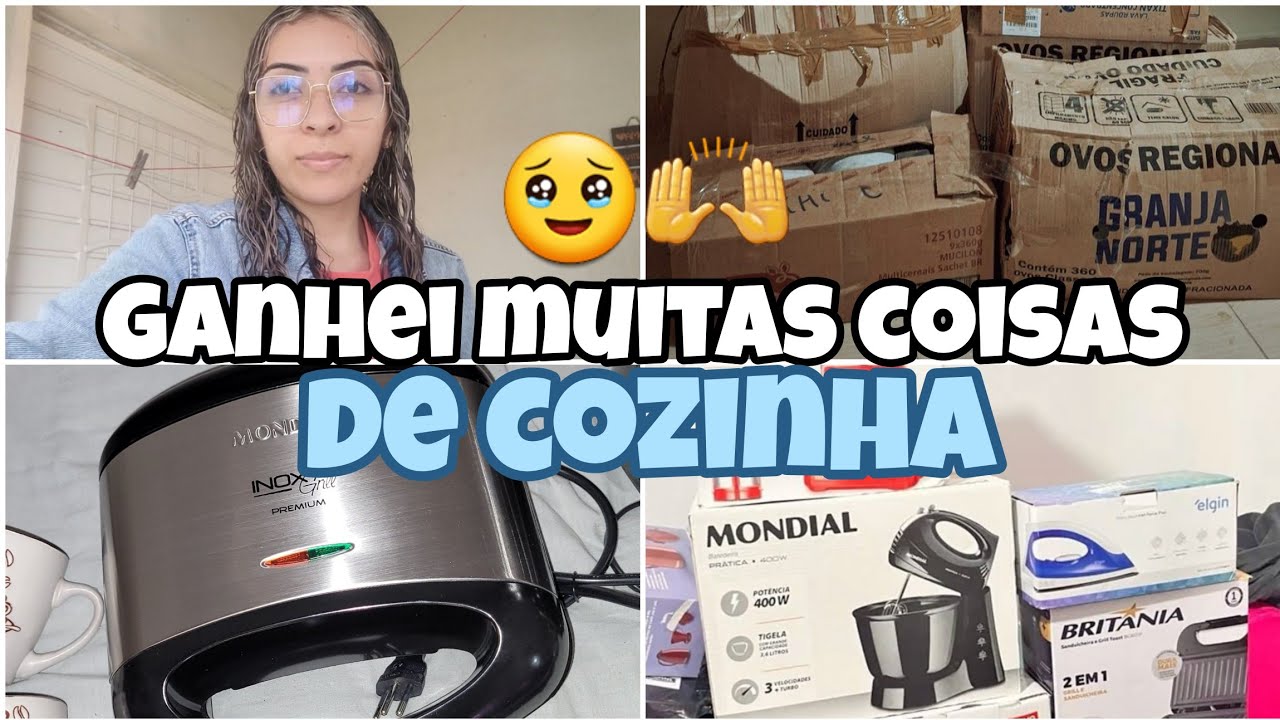 GANHEI MUITAS COISAS DE COZINHA DE UMA INSCRITA morando sozinha 🏠🥹🙌
