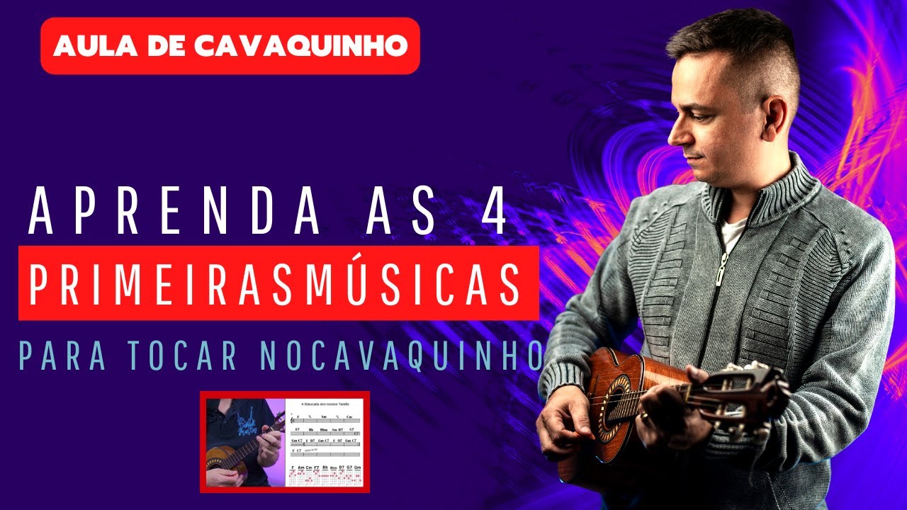 AS PRIMEIRAS MÚSICAS PARA TOCAR NO CAVAQUINHO | PROFESSOR DANIEL MARTINS