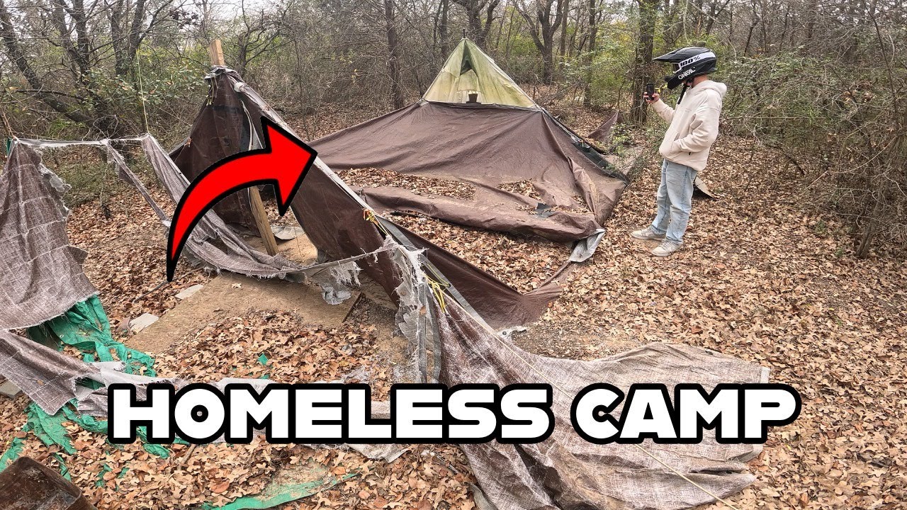 exploring abandon homeless camps on our surrons!!!