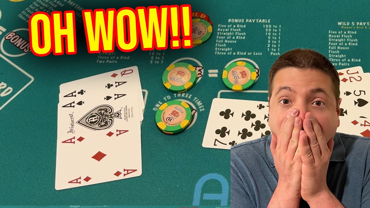 HITTING THE BONUSES!! INSANE SESSION OF WILD 5 POKER IN LAS VEGAS! #poker #ultimatetexasholdem