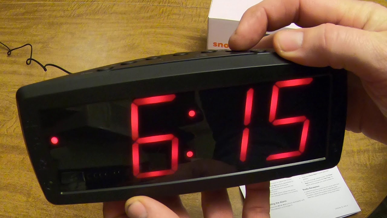 Как установить будильник на ONN Alarm Clock