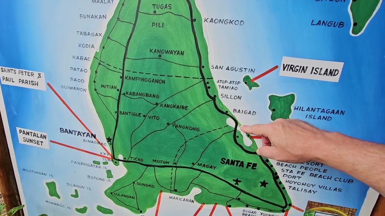 Map Tour of Bantayan Island