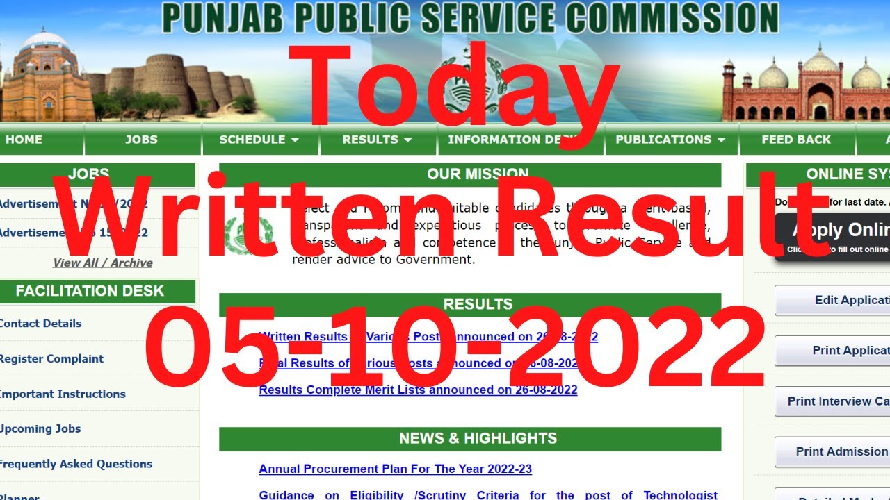 ppsc lecturer english (female) latest written result 05-10-2022-ppsc latest results