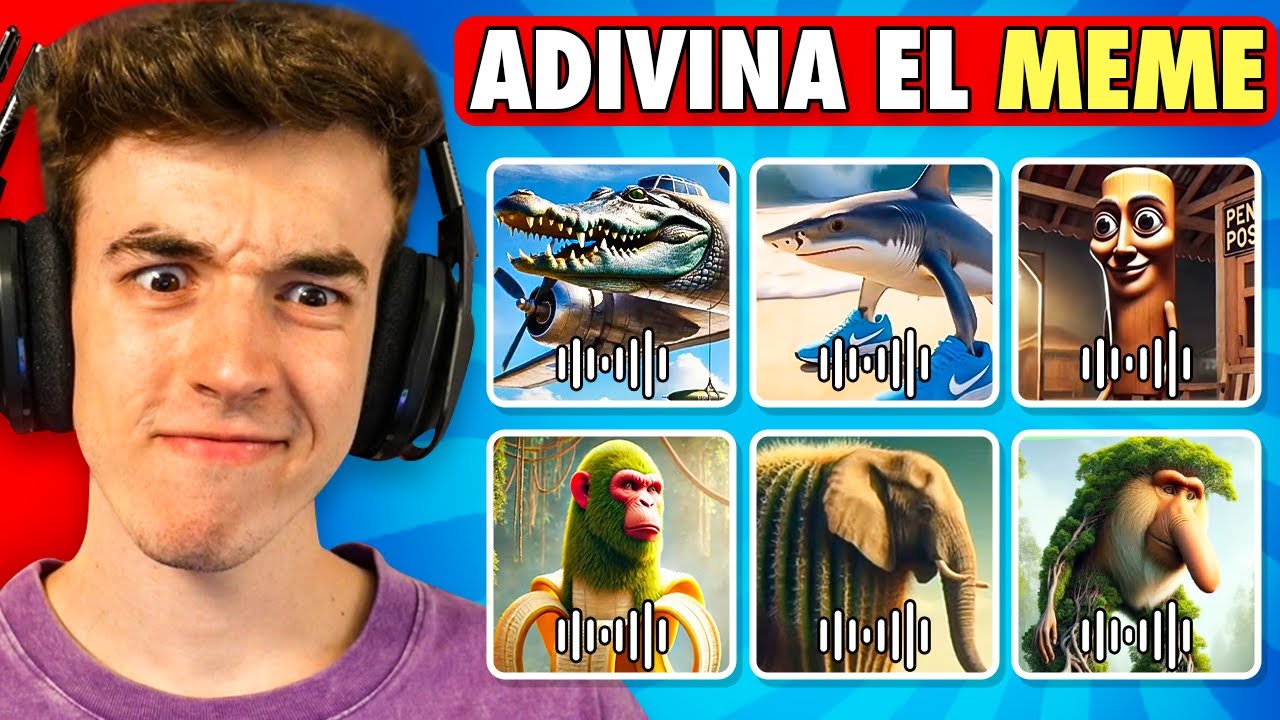 ADIVINA EL MEME de ANIMALES ITALIANOS POR EL SONIDO | Tralalero Tralala🦈Bombardino🐊