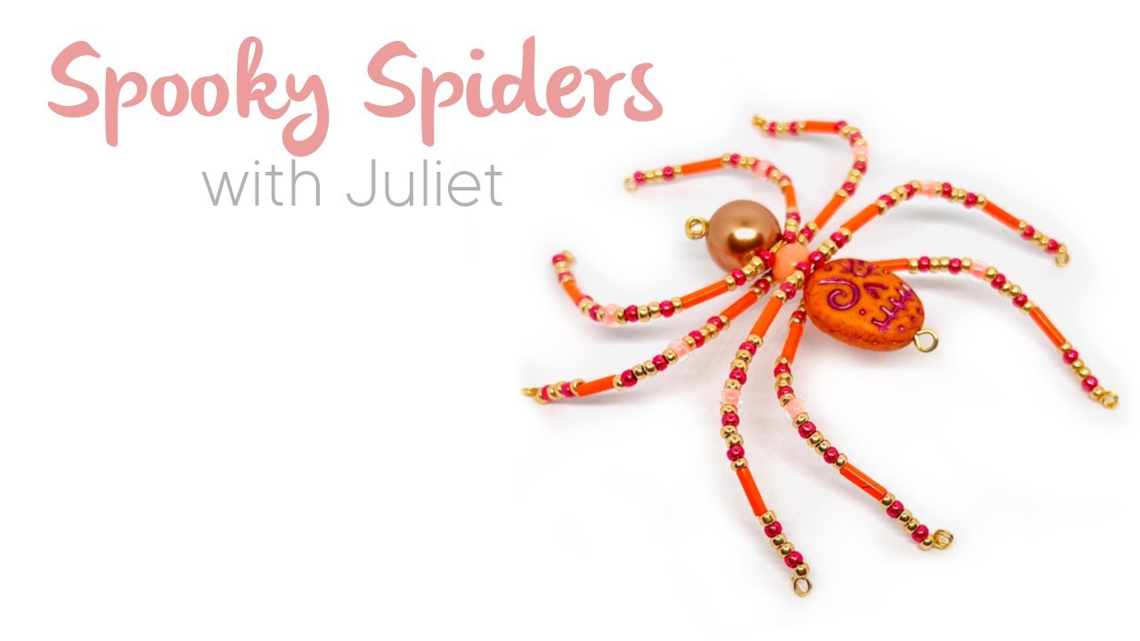 Как сделать украшение в виде паука из бисера 🕷️Руководство по поделкам на Хэллоуин своими руками 🕸️