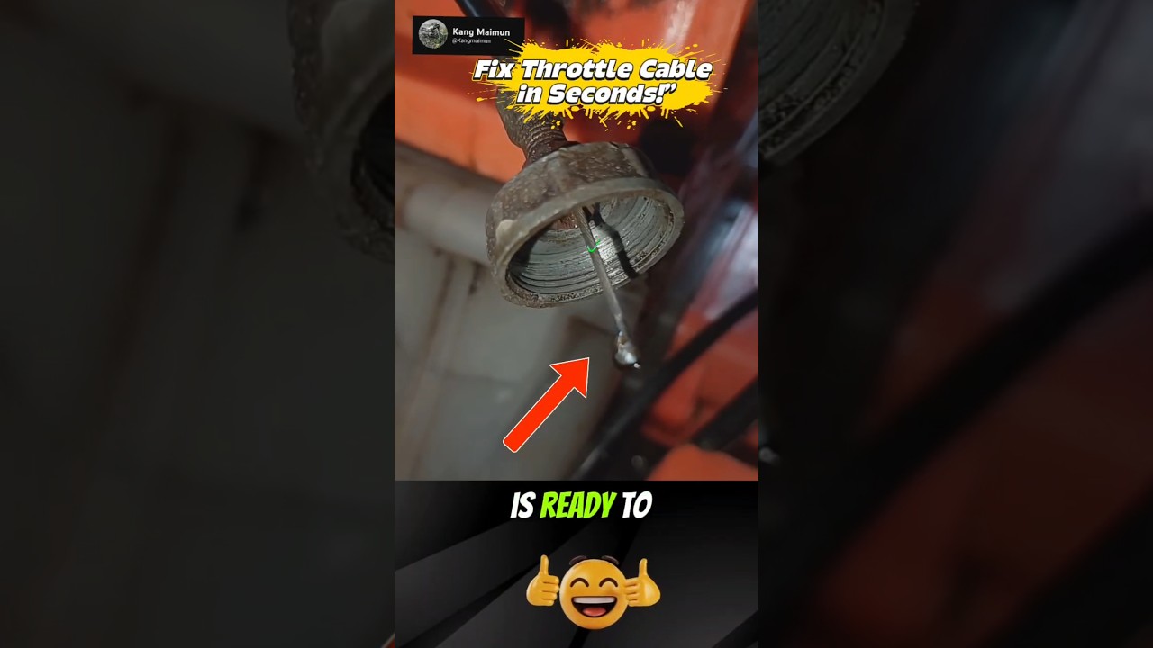 How to Fix a Motorcycle Throttle Cable with a Simple Trick! 🔧🔥