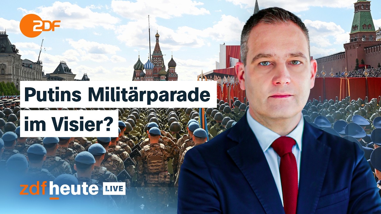Russland bef&uuml;rchtet ukrainische Drohnenangriffe zum 9. Mai, Kiews Armee mit Gewinnen | ZDFheute live