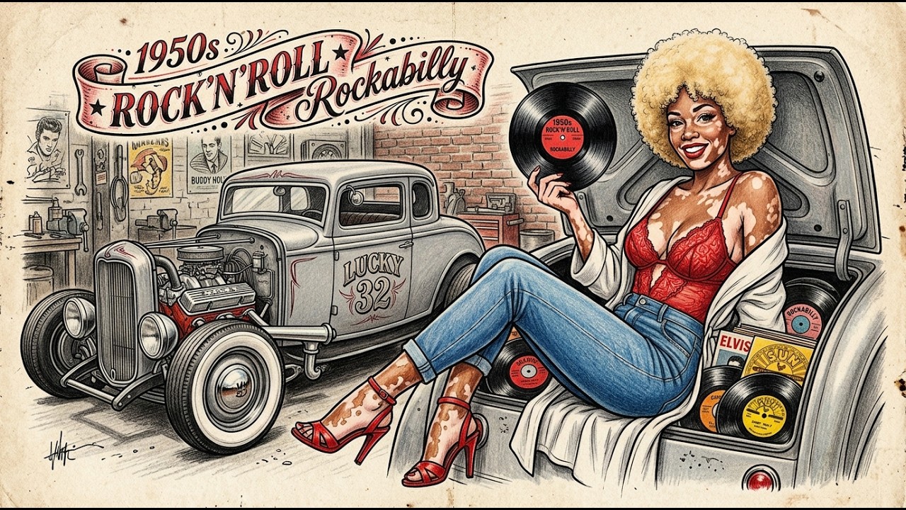 Hot Rod Rockabilly Fever 🎸 50 Original 1950s Rock 'n' Roll Jukebox Dance Hits