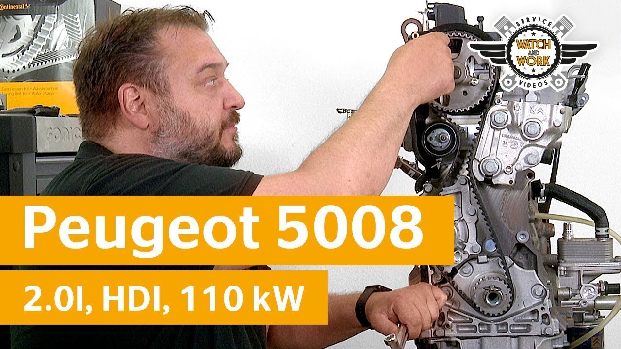 Remplacement de la courroie de distribution d'un Peugeot 5008 2,0 l HDI de 110 kW – Instructions