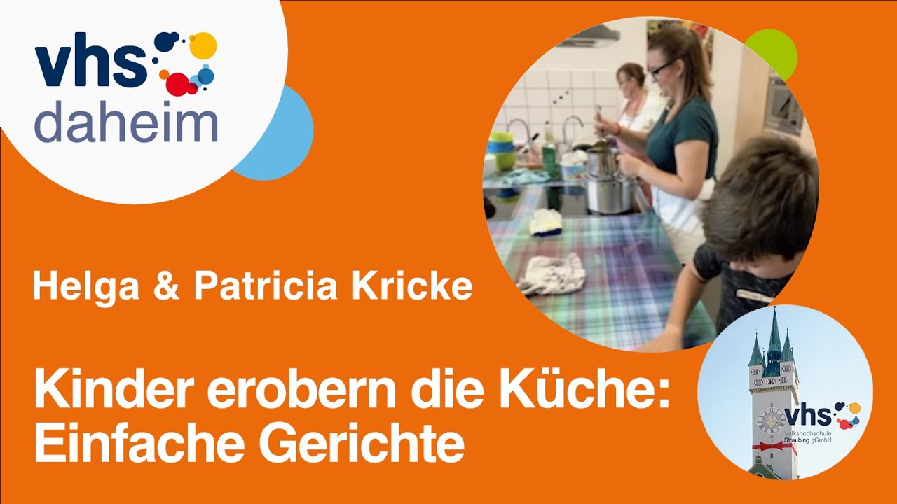 Kinder erobern die Küche! Helga & Patricia im vhs.KochStudio SR: Pizza, Bolognese & Pfannkuchen