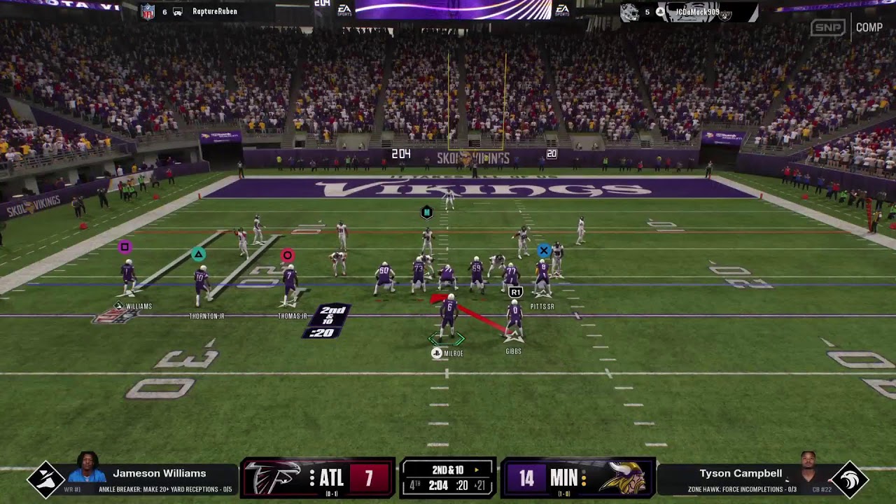 Madden Vikings vs Falcons