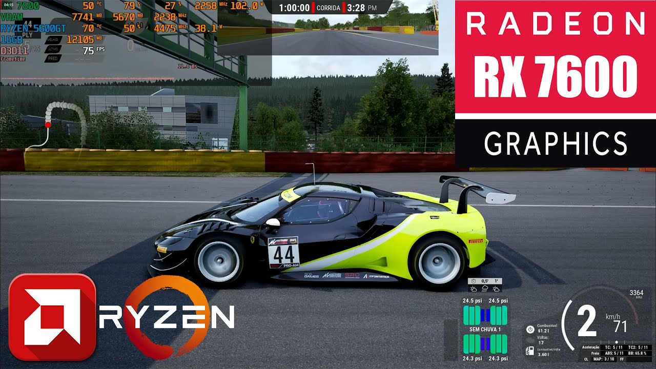 ASSETTO CORSA COMPETIZIONE: NO ULTRA na RX 7600 8GB -1080P