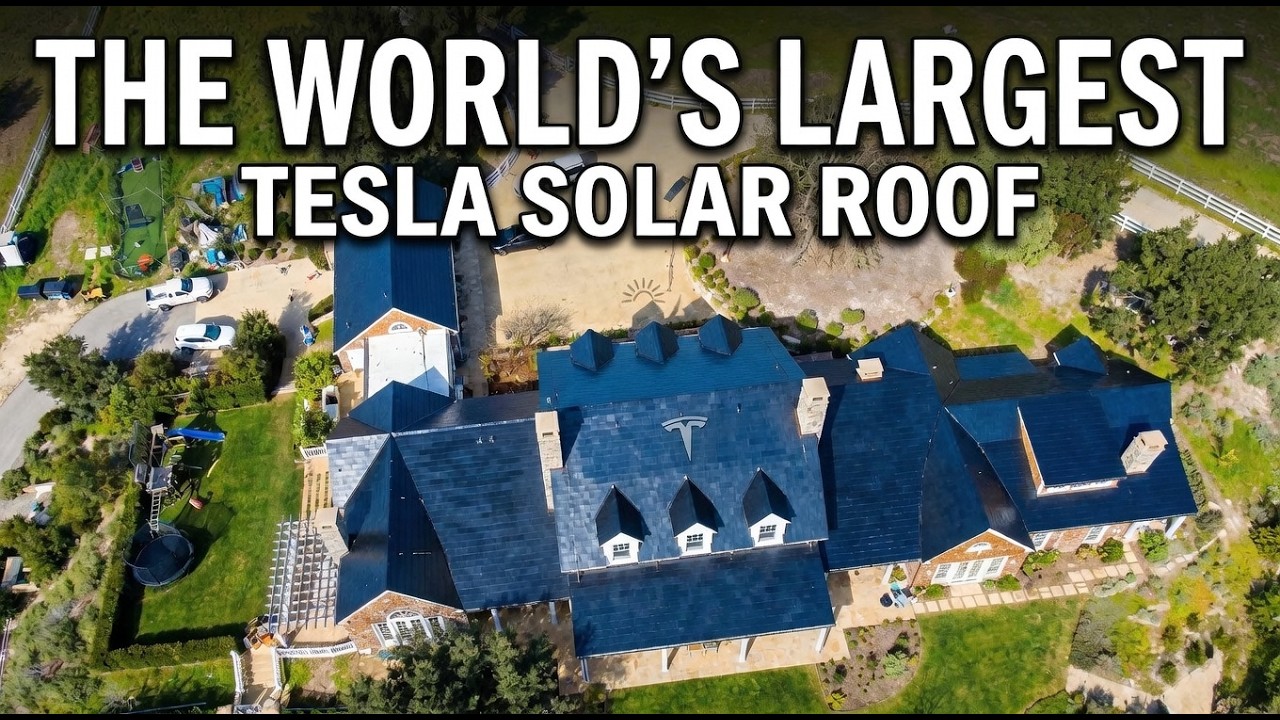 Worlds Largest Tesla Solar Roof! (WORLD RECORD)