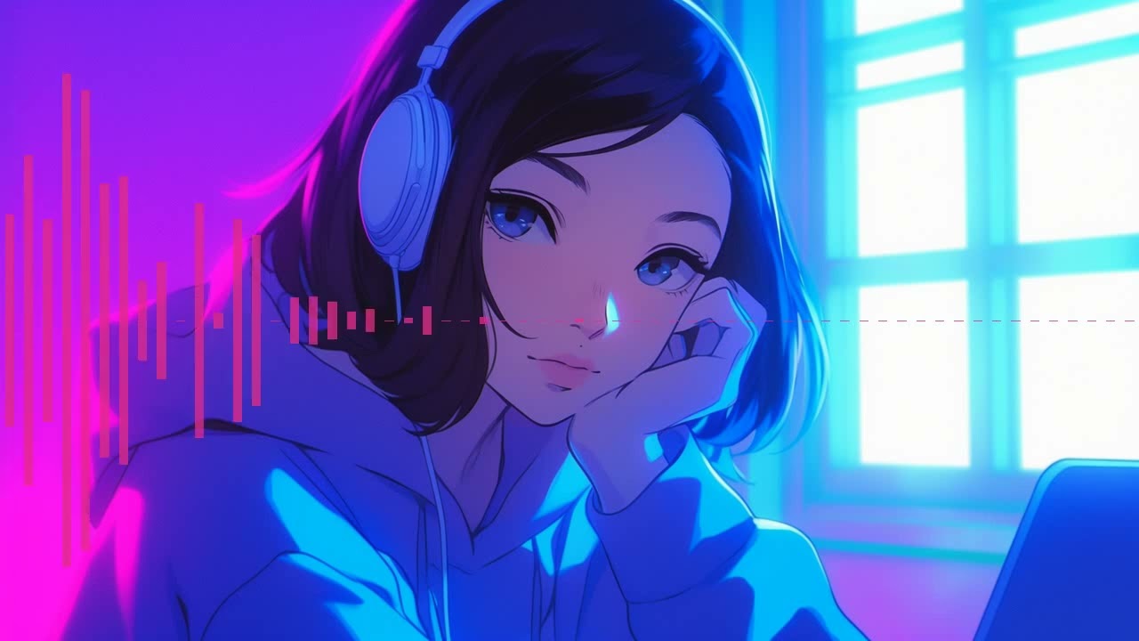 【Lo-fi Hip-hop × Chill Beats】Lullaby of the Flickering【Ambient Neon Dreams】