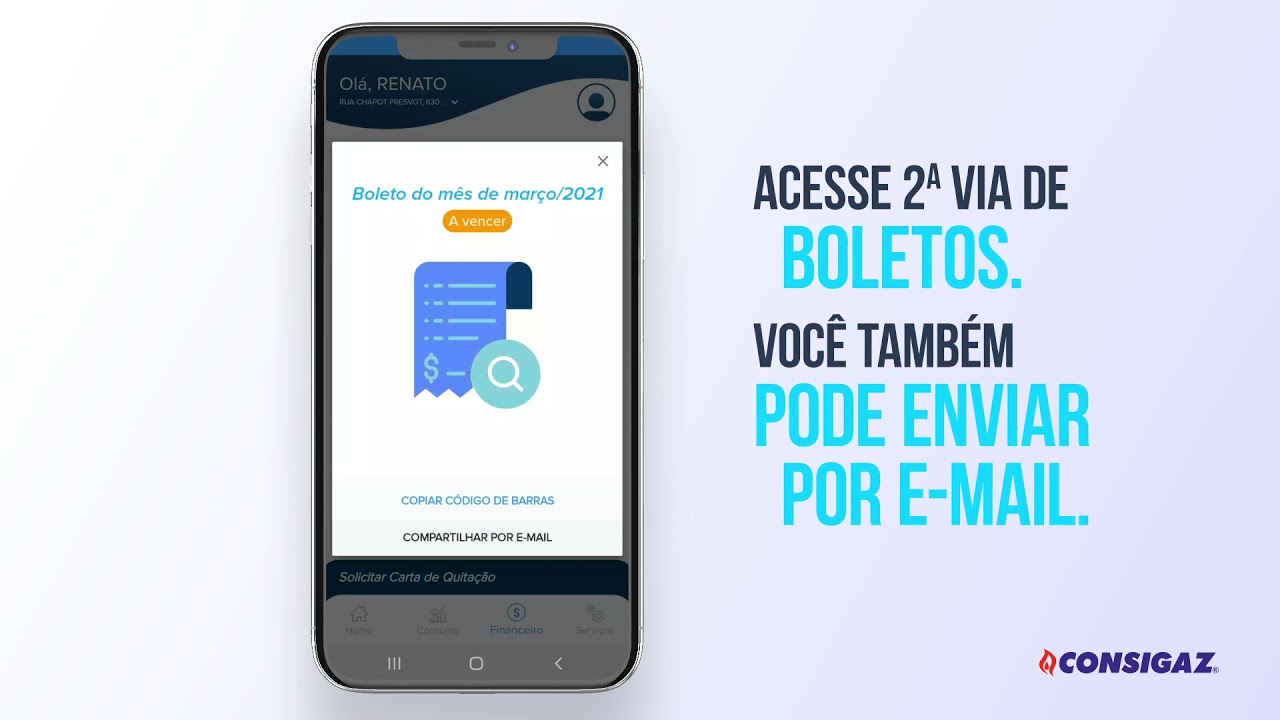 Aplicativo para Clientes (Conta SIM ) com abastecimento gás a granel Consigaz.