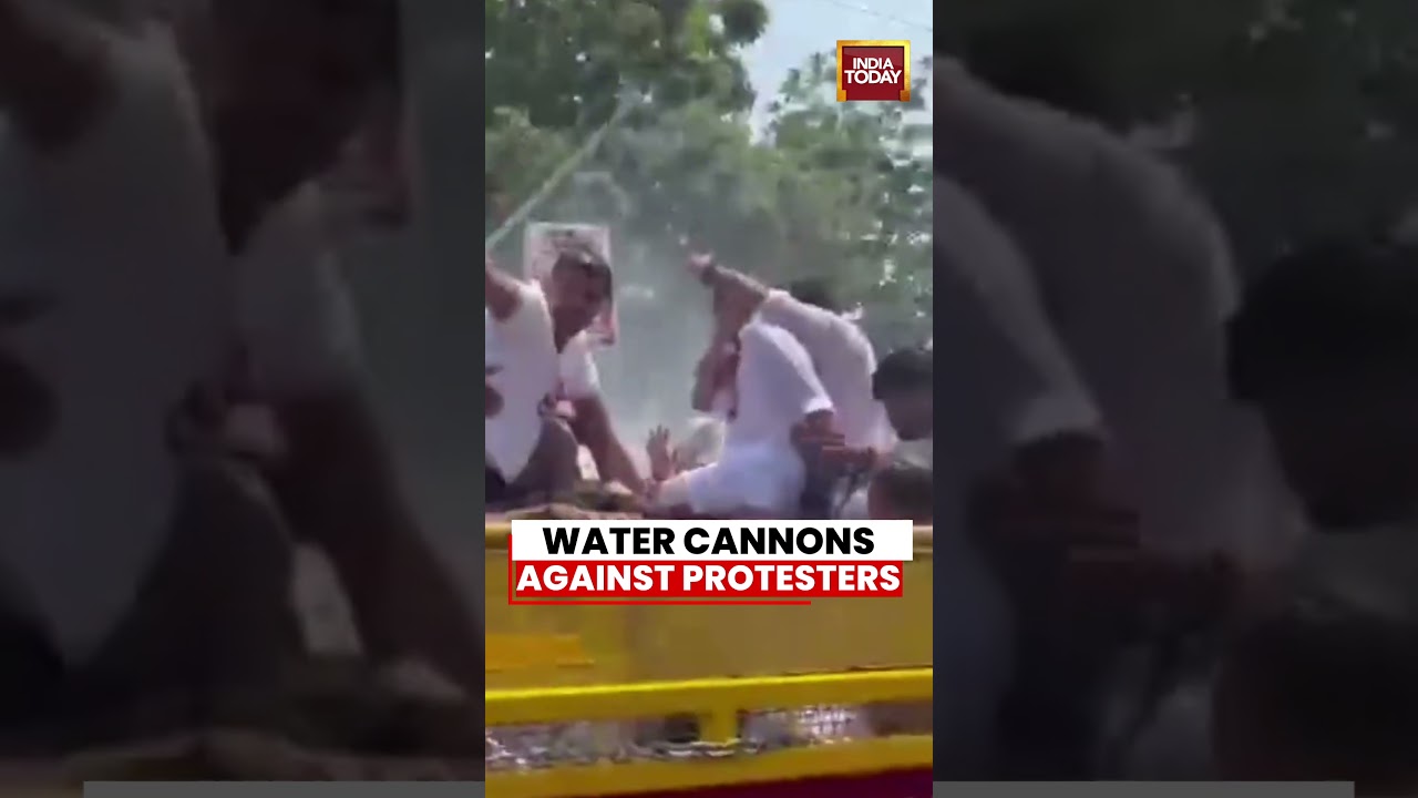 Haryana: Police Use Water Cannons to Stop Cong March Towards CM's Residence | NEET Protest