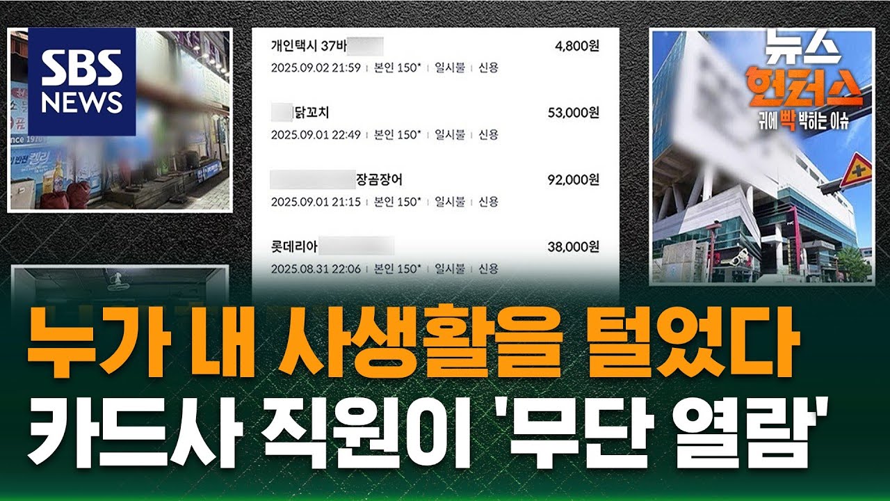 [사건X파일] 누가 내 사생활 다 털렸다…카드사 직원이 '무단 열람' / SBS / 뉴스헌터스