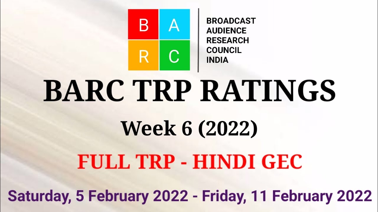 BARC TRP Ratings Week 6 (2022) : Full TRP Report