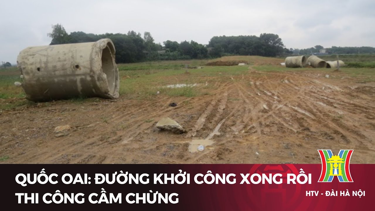 Huyện Quốc Oai: Đường khởi công xong rồi thi công cầm chừng | Tin tức