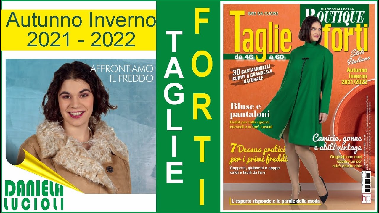 LA MIA BOUTIQUE TAGLIE FORTI AUTUNNO INVERNO 2021 2022 CARTAMODELLI CURVY DALLA 46 ALLA 60