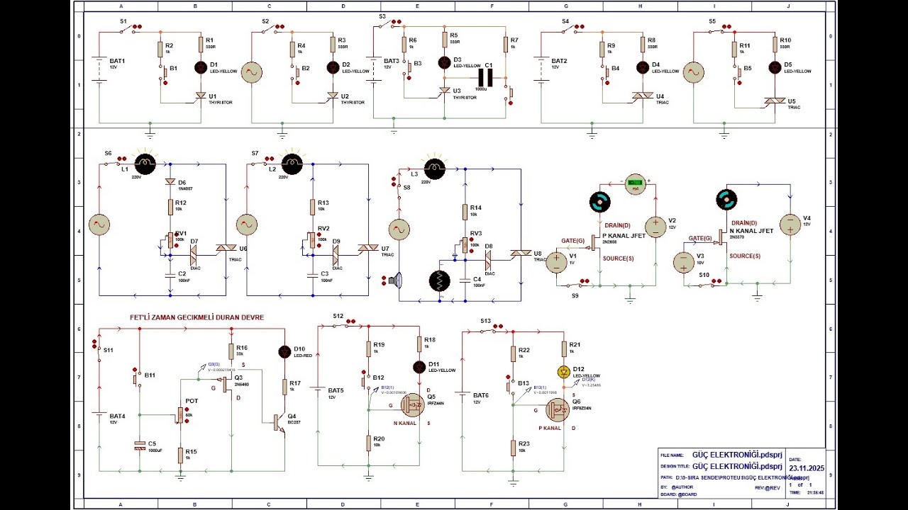 PROTEUS-7(GÜÇ ELEKTRONİK DEVRELERİ)