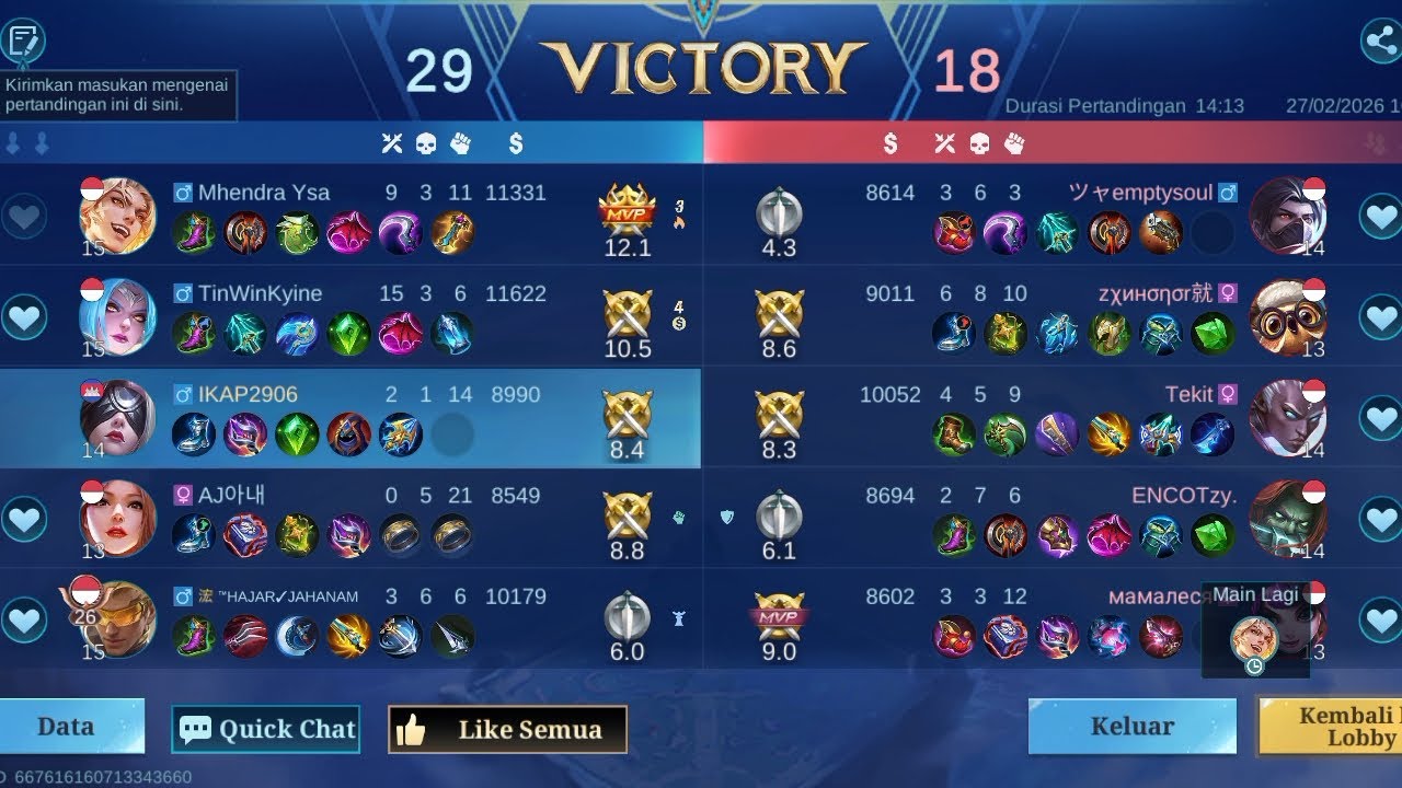Bermain Pharsa S39 Mobile Legends: Bang Bang